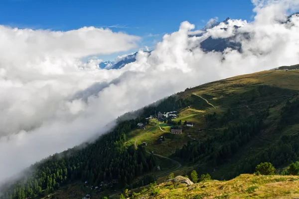 Beau Paysage Alpin Suisse Avec Vue Sur Montagne Été Zermatt — Photo