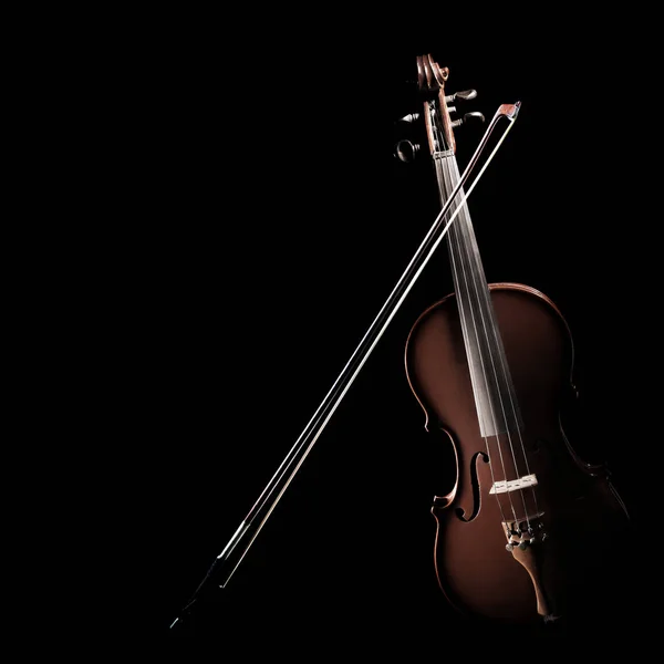 Violín Aislado Instrumentos Música Clásica Orquesta Violín Arco Aislados Sobre —  Fotos de Stock