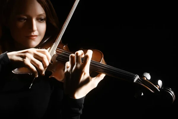 Violinista Violinista Músico Clásico Tocando Violín Orquesta Instrumento Música Primer Fotos de stock