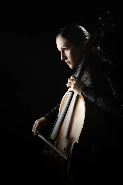 Cellist Cellist Spelen Cello Klassieke Musicus Orkest Muziekinstrument Stockafbeelding