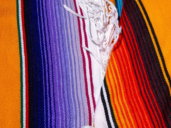 Typische Traditionele Kleurrijke Mexicaanse Feestelijke Stof Doek Display — Stockfoto