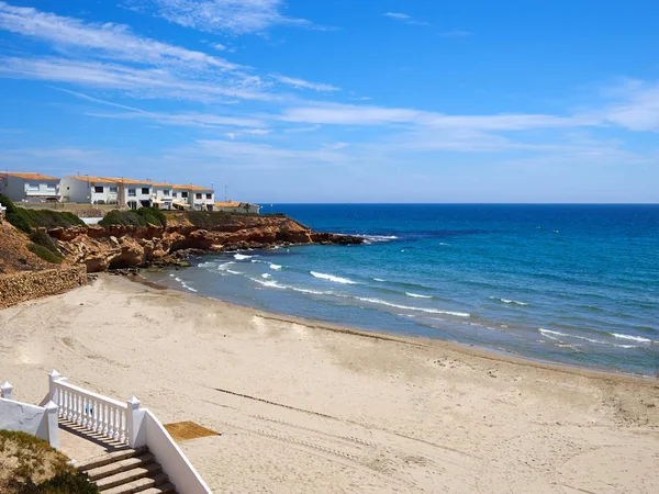 Beliebte Große Sommerurlaub Reiseziel Cala Cerrada Playa Strand Orihuela Costa — Stockfoto