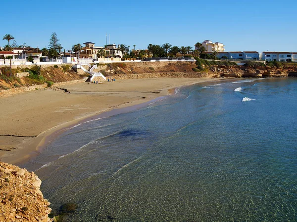 Populaire Grote Zomer Vakantie Reisbestemming Cala Cerrada Playa Beach Orihuela — Stockfoto