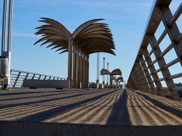 Unik Utsikt Över Modern Design Popularalicante Strandpromenaden Costa Blanca Spain — Stockfoto