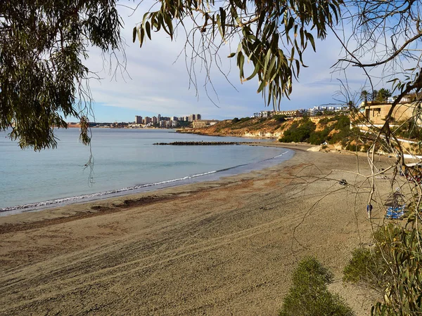 Słynnego Wybrzeża Plaży Cabo Roig Prowincja Alicante Costa Blanca Cel — Zdjęcie stockowe