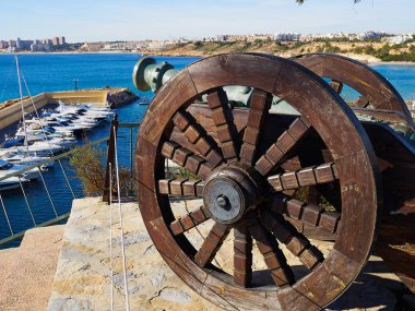 Major tourist attraction - Old cannon protecting Torre Vigia Cabo Roig Orihuela Costa  Spain clipart