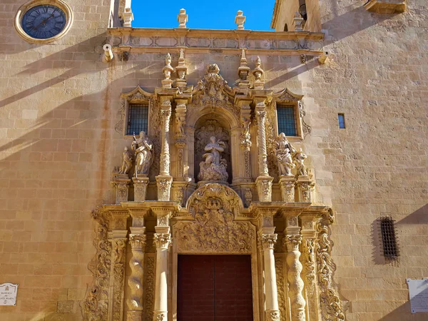 Sławny Basilica Santa Maria Kościół Najświętszej Marii Panny Alicante Valencia — Zdjęcie stockowe