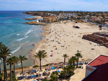 Popüler büyük yaz tatil seyahat hedef La Zenia Beach Orihuela Kosta Güney İspanya
