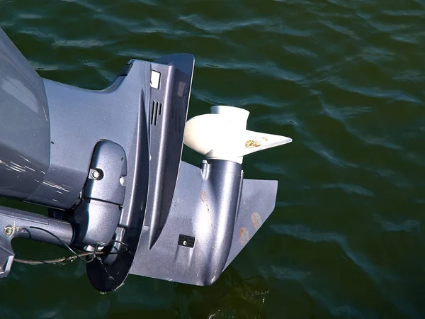 Details Van Boot Motor Motor Met Propeller Zeilen Achtergrondafbeelding Varen — Stockfoto