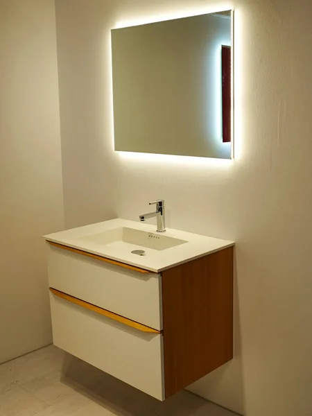 Hermoso Pequeño Baño Moderno Diseño Moderno Hogar Lujo —  Fotos de Stock