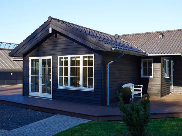 Moderner Stil Entworfen Privaten Holzhaus Sommerhaus — Stockfoto