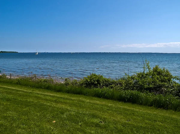 Typisch Schöne Natürliche Strandlandschaft Der Dänischen Küste Sommer Fünen Dänemark — Stockfoto