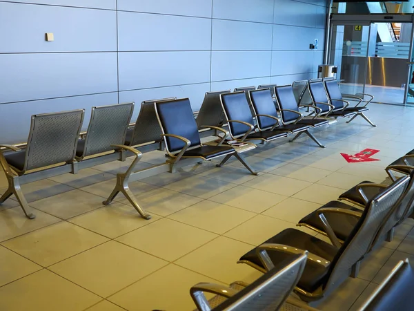 Modern design waiting room of an airport — Stock Photo, Image