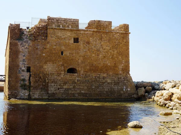 Středověký hrad v Paphos Kypru — Stock fotografie