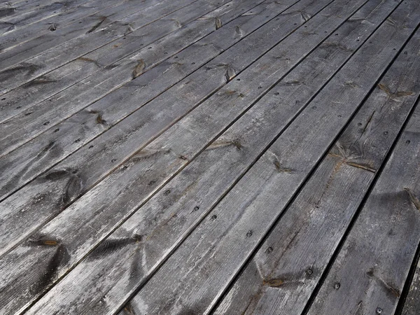 Belle Conception Classique Pont Bois Dur Lignes Droites Dans Une — Photo