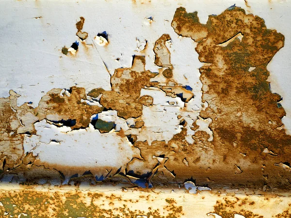 Σιδερένια Μεταλλική Επιφάνεια Σκουριά Μεγάλη Αφηρημένη Πολύχρωμο Φόντο Και Εικόνα — Φωτογραφία Αρχείου
