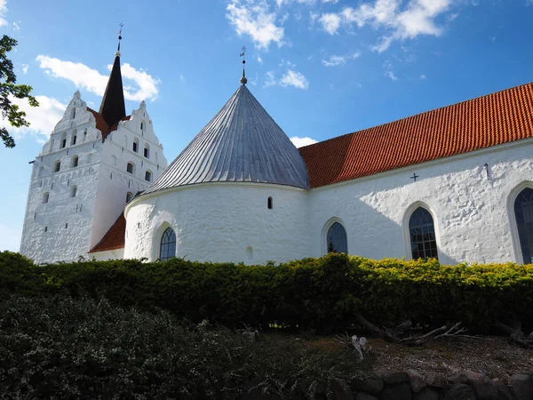 Typische Land Klassieke Stijl Kerk Lokale Kleine Gemeenschap Dienen Funen — Stockfoto