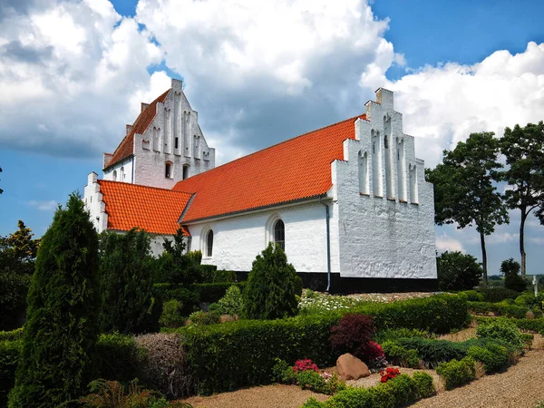 Typische Land Klassieke Stijl Kerk Lokale Kleine Gemeenschap Dienen Funen — Stockfoto