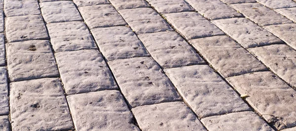 Bakış Açısı Ile Taş Döşeli Yol Yıpranmış Arka Plan Doku — Stok fotoğraf