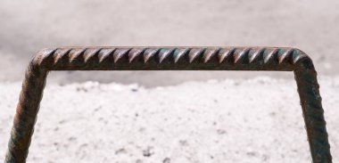 paslı çelik çubuk, tanıtıcı armatür. Endüstriyel.