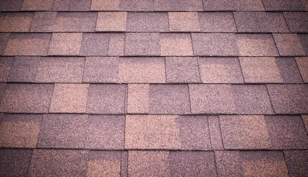 Roof New Brown Shingles Background Texture Vignette — Stock Photo, Image