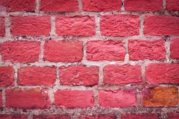 Muur Van Rode Bakstenen Textuur Achtergrond — Stockfoto