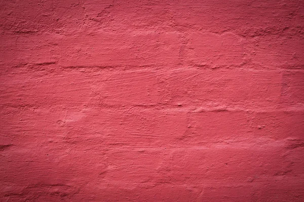 レンガの壁は 背景が赤を塗装しました テクスチャ ビネット — ストック写真