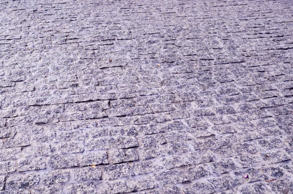 Camino Pavimentado Piedra Envejecida Con Perspectiva Fondo Textura — Foto de Stock