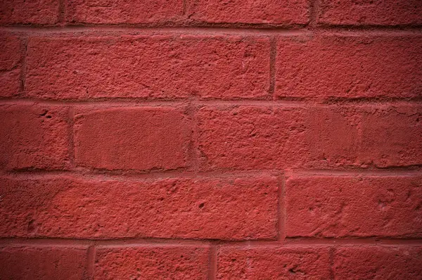 Wall Brick Painted Red Background Texture Vignette — Stock Photo, Image