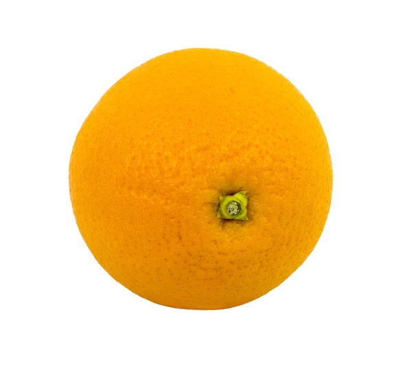 Laranja Madura Isolada Sobre Fundo Branco Fruto Comida — Fotografia de Stock