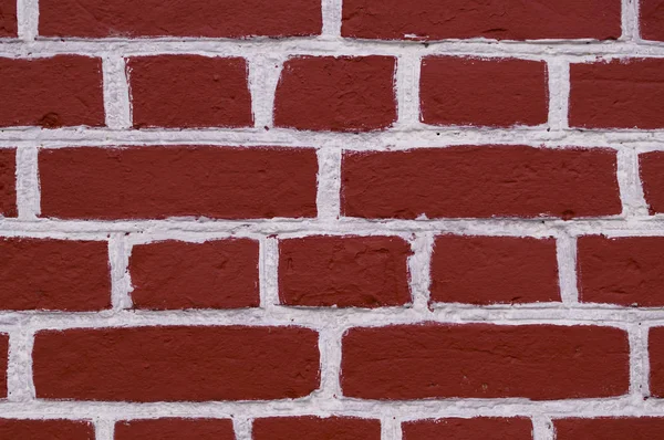 Muur Van Rode Baksteen Met Witte Verf Textuur Achtergrond Buitenkant — Stockfoto