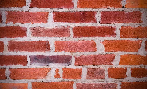 wall of red bricks texture, background. vignette, exterior