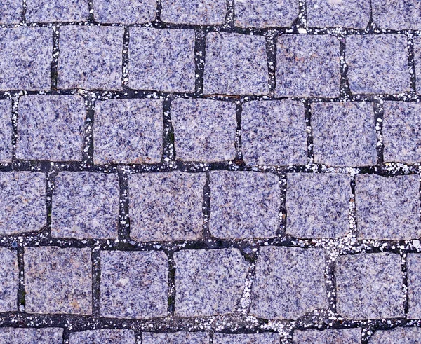 Gray Cobblestone Tiled Sidewalk Pavement Background Texture — Stock Photo, Image
