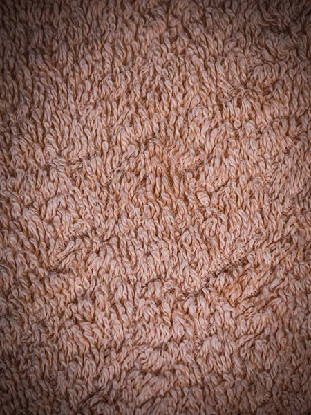 Beige Stoff Frottee Handtuch Textur Mit Vignette Hintergrund Schlafzimmer — Stockfoto