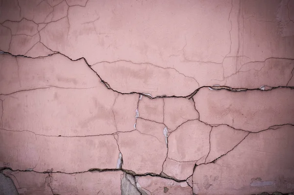 Geschilderd Verweerd Gekraakte Getextureerde Roze Muur Met Vignet Achtergrond Exterieur Rechtenvrije Stockafbeeldingen