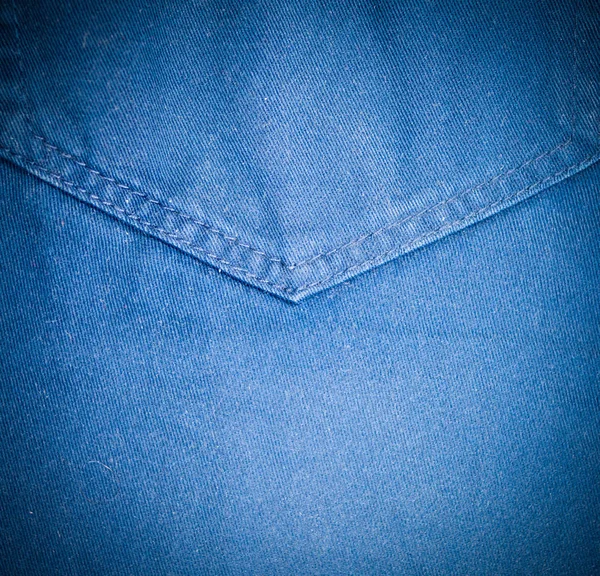 Blue Jeans Jeanstasche Detaillierte Textur Nahaufnahme Mit Vignette Hintergrund Stoff — Stockfoto