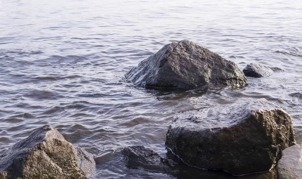 Nedves Sziklák Vízben Természet Geológiai — Stock Fotó