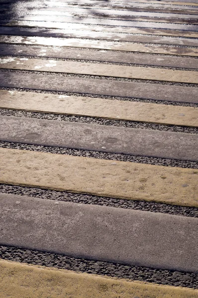 Zebra Pedestrian Road Marking Rainy Day Urban Background — 스톡 사진