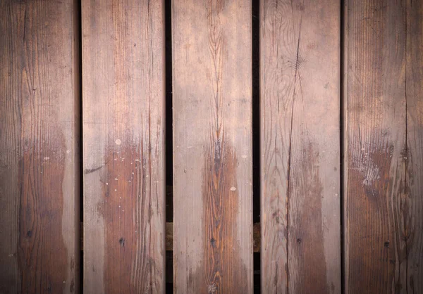 Partially Wet Brown Wooden Planks Texture Vignette Background — Stock Photo, Image
