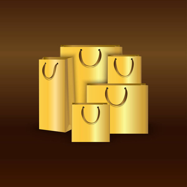 Бумага для покупок, набор. Место для вставки логотипа, брендинга, макетов Векторная иллюстрация
