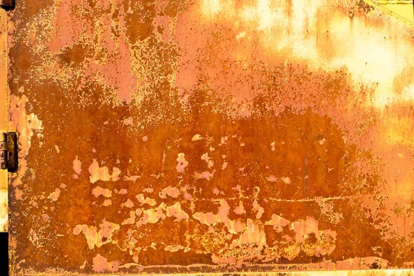 Texture of old iron, light paint and rust. Abstract, grunge background.