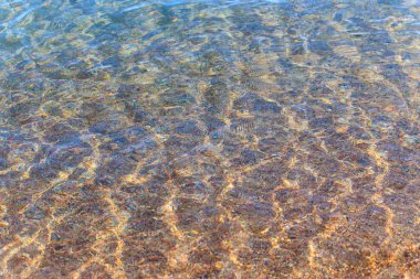 Mavi temiz su. Deniz, göl, Güneş, plaj, arka plan görüntü ve metin eklemek için tatil. Turizm, seyahat.