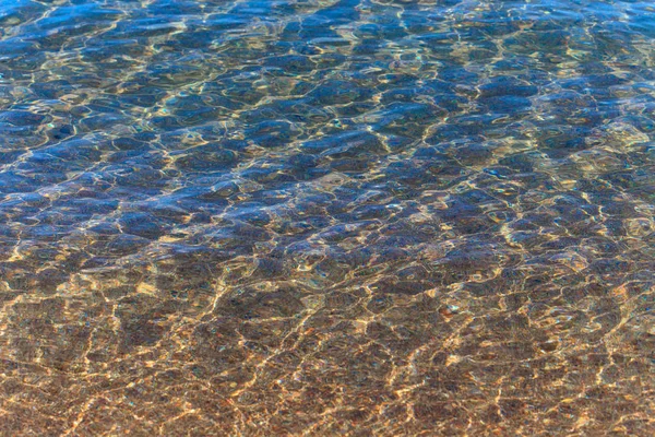 青い澄んだ水 ビーチ 休暇の背景画像とテキストを挿入します — ストック写真