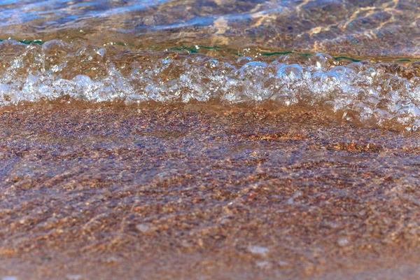 Niebieski Czystą Wodą Morze Jezioro Słońce Plaża Wakacje Tło Dla — Zdjęcie stockowe