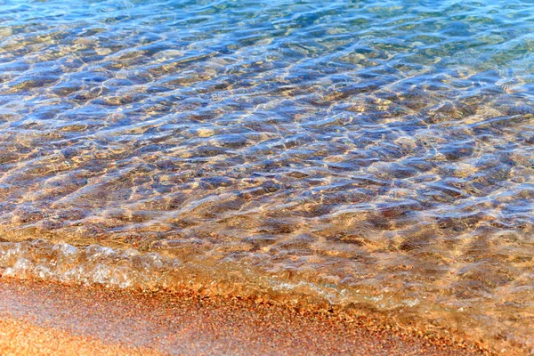 Acqua Limpida Blu Mare Lago Sole Spiaggia Vacanza Sfondo Inserire — Foto Stock