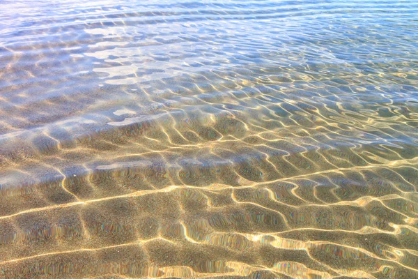 Blauw Helder Water Zee Meer Zon Strand Vakantie Achtergrond Voor — Stockfoto