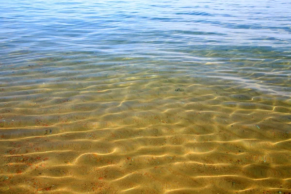 Blauw Helder Water Zee Meer Zon Strand Vakantie Achtergrond Voor — Stockfoto