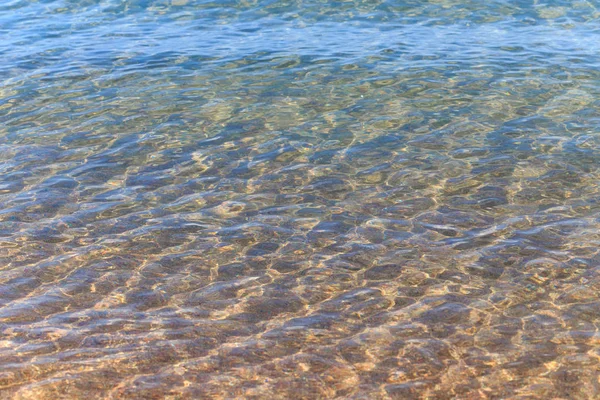 Mavi Temiz Deniz Göl Güneş Plaj Arka Plan Görüntü Metin — Stok fotoğraf