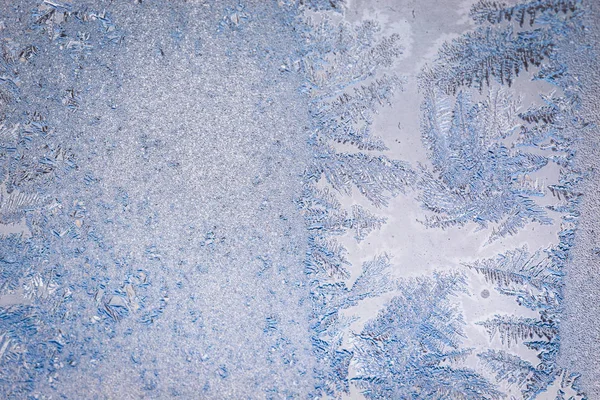 Зимний Лед Замороженном Окне Текстура Фон Вставки Текста Новогодняя Тема — стоковое фото