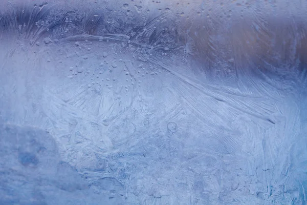 Зимний Лед Замороженном Окне Текстура Фон Вставки Текста Новогодняя Тема — стоковое фото